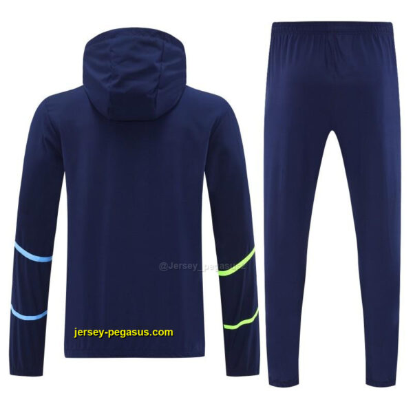 Manchester City Navy Blue Full zipper Jacket Tracksuit+ long pants