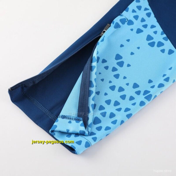 Manchester City Sky Blue Half Zipper Jacket+Long Pants