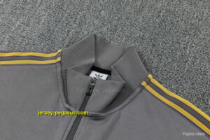 Manchester United Dark Gray Full Zipper Jacket+Long Pants