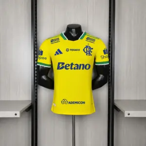 2026-27Player Version Flamengo Yellow All Sponsors Jersey