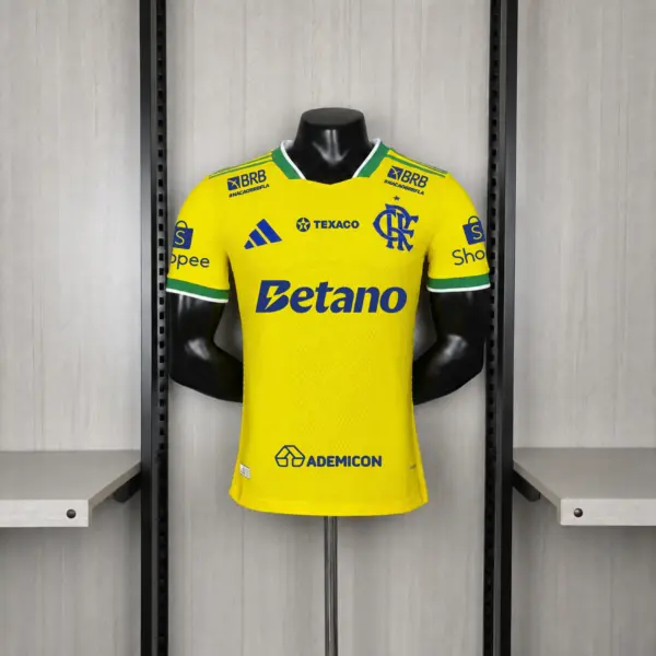 2026-27Player Version Flamengo Yellow All Sponsors Jersey