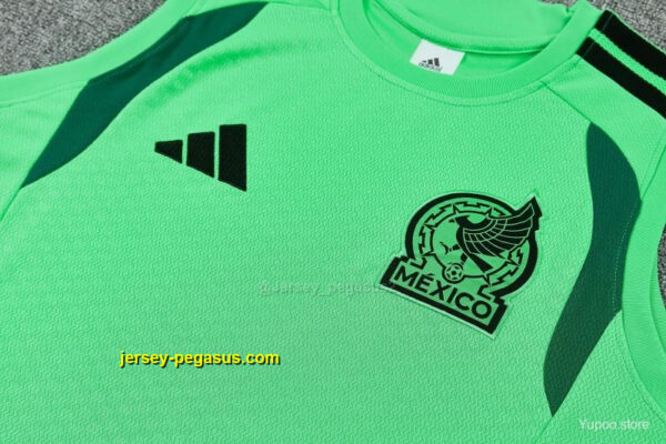 Mexico Green Sleeveless Training Vest + Black Shorts Set