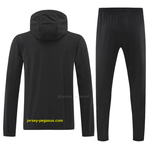 Nike Black Full Zipper Hooded Jacket Tracksuit + Long Pants