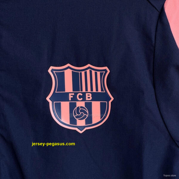 Barcelona NavyPink Full Zipper Windbreaker + Long Pants