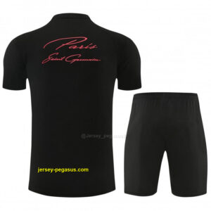 Pairs Black Short Sleeve+Soccer Shorts