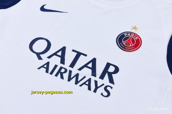 Paris Saint-Germain White Short Sleeve+Soccer Shorts