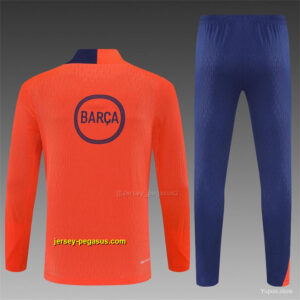 Player Version Barcelona Orange T90 Half Zipper Jacket+Long Pants