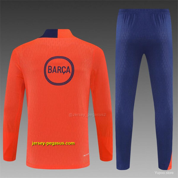 Player Version Barcelona Orange T90 Half Zipper Jacket+Long Pants