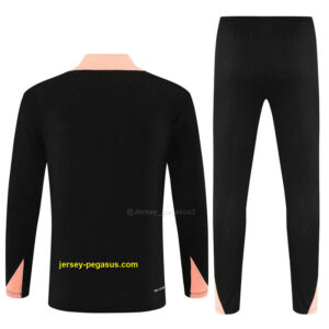 Player Version France Black Half Zipper Jacket+Long Pants