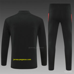 Portugal Black Half Zipper Jacket+Long Pants