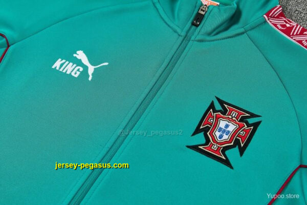 Portugal Green Full Zipper Jacket Tracksuit + Long Pants