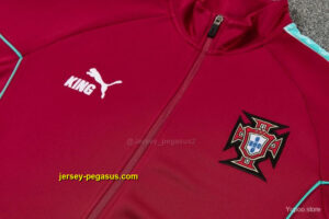 Portugal Red Full Zipper Jacket Tracksuit + Long Pants