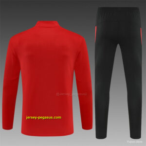 Portugal Red Half Zipper Jacket+Long Pants