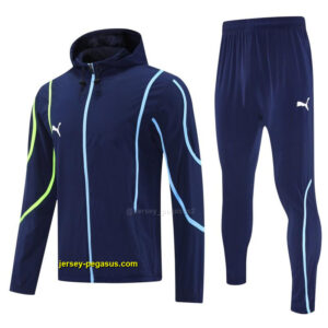 Puma Navy Blue Full Zipper Hooded Jacket Tracksuit + Long Pants