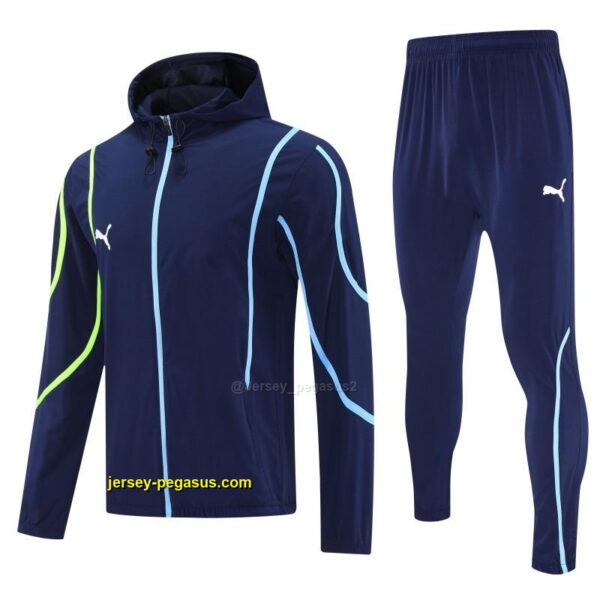 Puma Navy Blue Full Zipper Hooded Jacket Tracksuit + Long Pants
