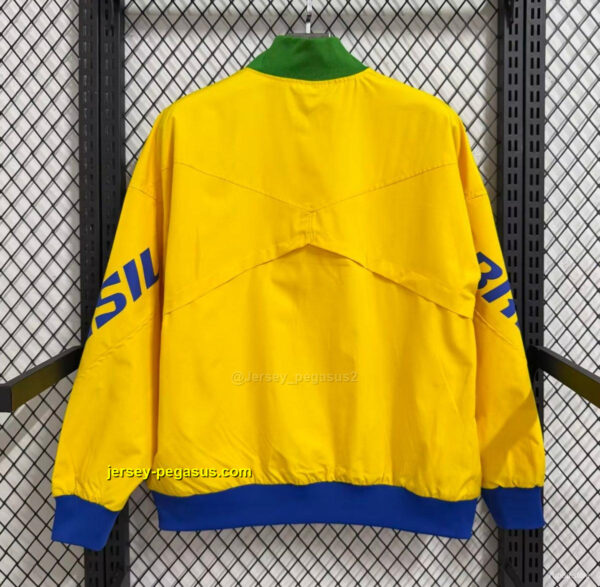 Brazil Yellow Full Zipper Windbreaker