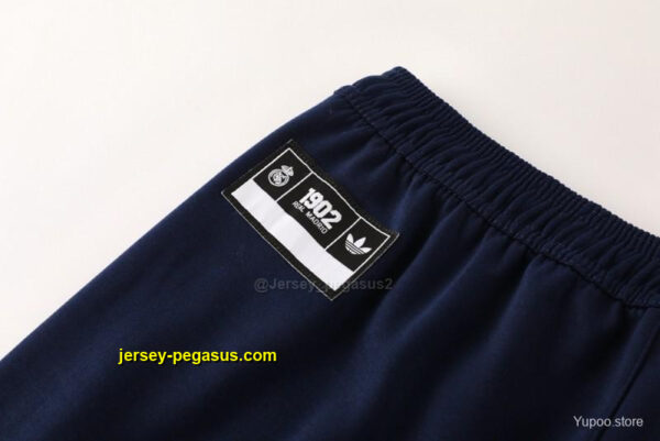 Real Madrid Navy Hoodie Full Zipper Jacket + Long Pants