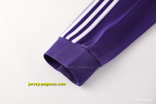 Real Madrid Purple Full Zipper Jacket +Long Pants