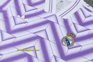 Real Madrid Purple Short Sleeve Tracksuit + Long Pants