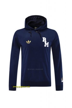 Real Madrid Royal Blue Half Zipper Jacket+Long Pants