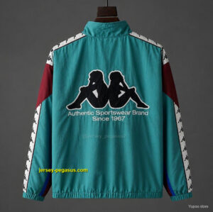 Retro 1967 Barcelona Teal & Blue & Burgundy Kappa Windbreaker Jacket