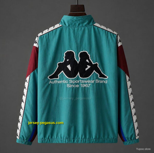 Retro 1967 Barcelona Teal & Blue & Burgundy Kappa Windbreaker Jacket