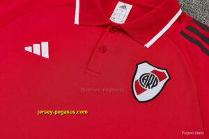 River Plate Red Polo Training Shirt + Long Pants Tracksuit