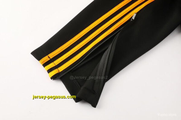 Roma Black Full Zipper Jacket+Long Pants