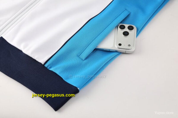 SSC Napoli White Full zipper Jacket Tracksuit+ long pants