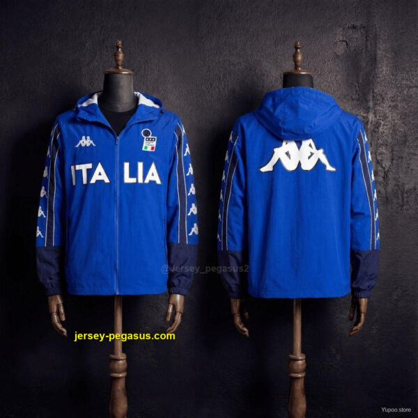 1998 Vintage Style Italy Blue Jacket Windbreaker