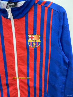 FC Barcelona Blue with Red Stripes Windbreaker