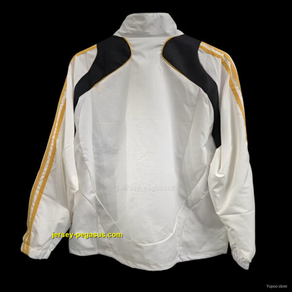 Germany White with Black Full Zipper Windbreaker