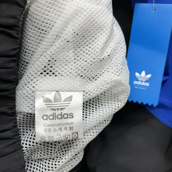 Adidas Hooded Trench Coat Black Blue