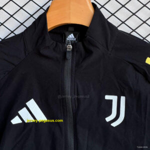 Juventus Black Full Zipper Windbreaker + Long Pants