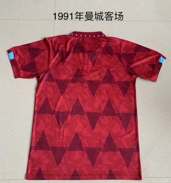 1991 Manchester City away red