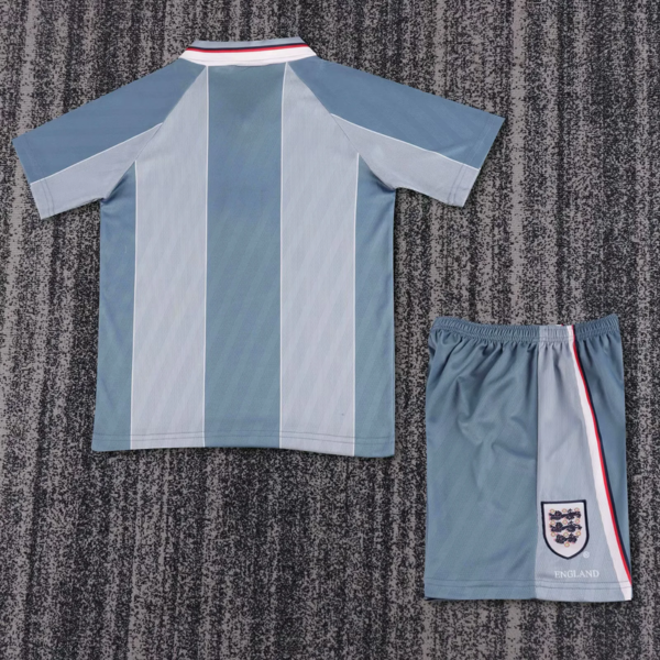 1996 England Away Retro Kid Kits Youth Apparels Soccer