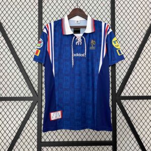 1996 France Home Retro Kit Football Uniform
