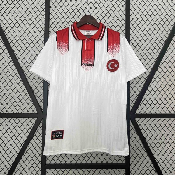 1996 Turkey Away Retro Kit Soccer Uniform