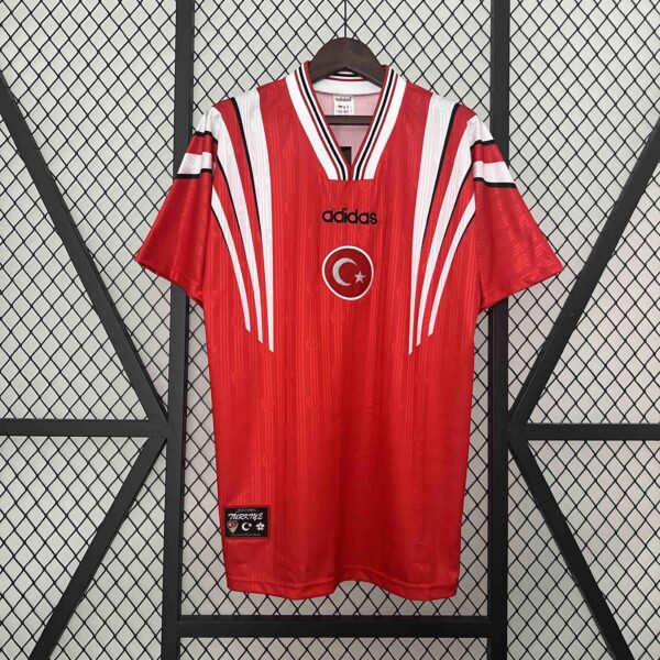 1996 Turkey Home Retro Kit Soccer Uniform