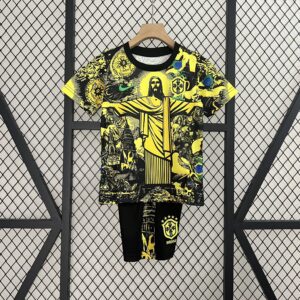 Brazil Jesus Yellow Special Kid Kits Youth Apparels