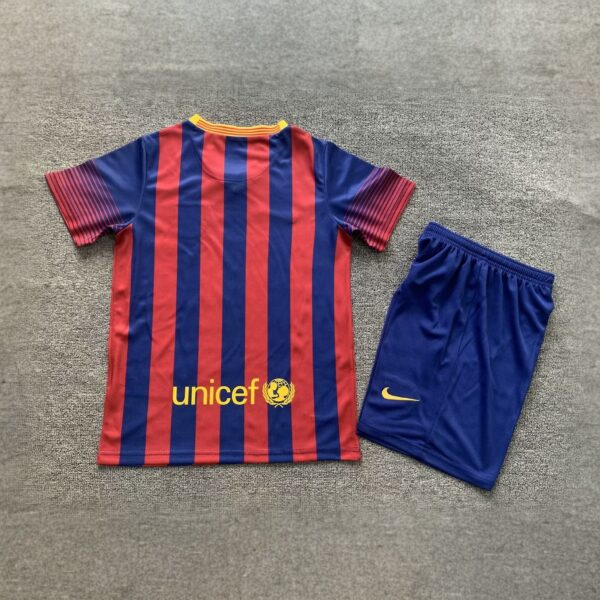 Barcelona Home Retro Kids Kits Children Shirt Cheap Jersey