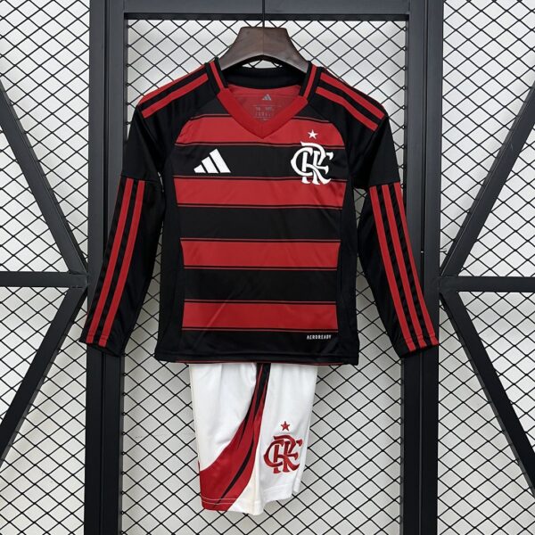 Flamengo Home Kid Long Sleeve Kits Youth Apparels