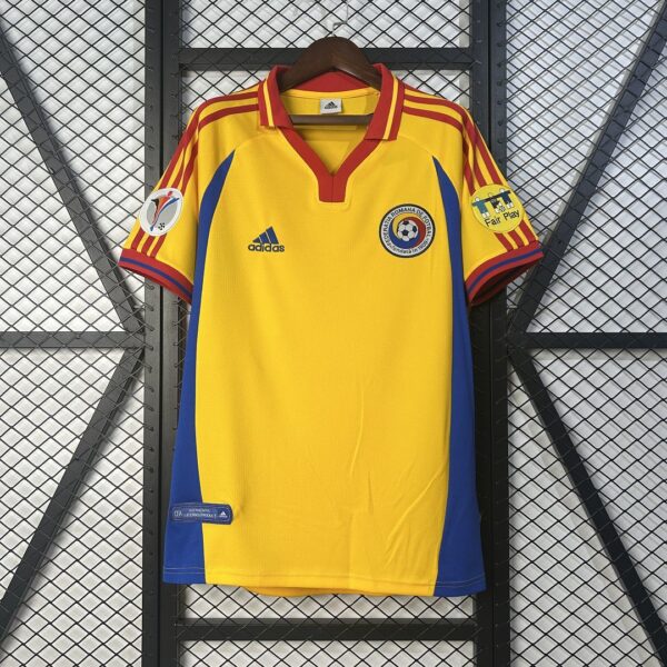 2000 Romania Home Retro Kit Vintage Shirt Soccer