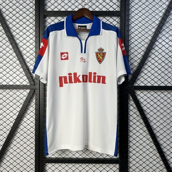 2004 Zaragoza Home Retro Kit Vintage Shirt Soccer