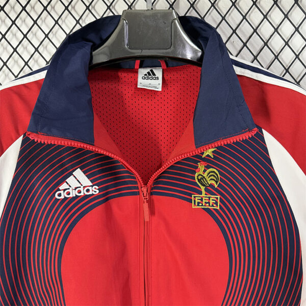 2006 France Retro Windbreaker Red Jackets