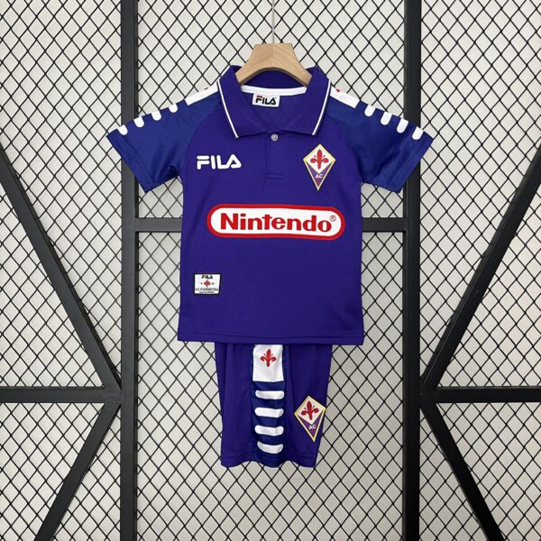 Fiorentina Home Retro Kid Kits Youth Apparels