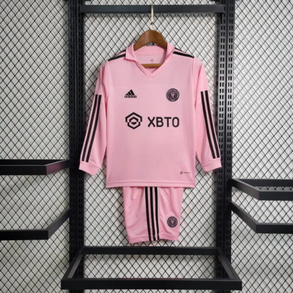 Inter Miami home pink long sleeve kid kit