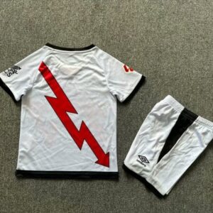 Rayo Vallecano Home Kid Kits Youth Apparels Soccer