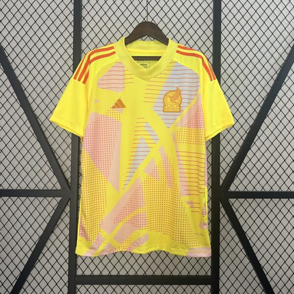 2024 Mexico Goalkeeper Yellow Kit Soccer Uniform