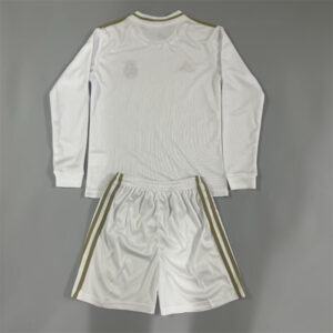 Real Madrid Home Long Sleeve Retro Kid Kits Youth Apparels Soccer